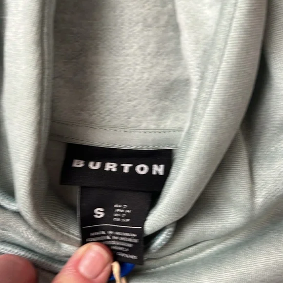 Burton Oak Fleece Green Pullover Sweatshirt (Long) Size Small - Picture 7 of 8